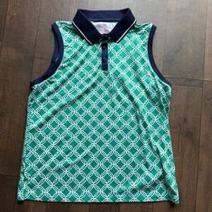 LILLIE GREEN Size Large Activewear Blouse Pickleball, Tennis Golf Sleeveless